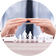A man providing Managed IT and Network Support while holding a car and standing with a family near a table.
