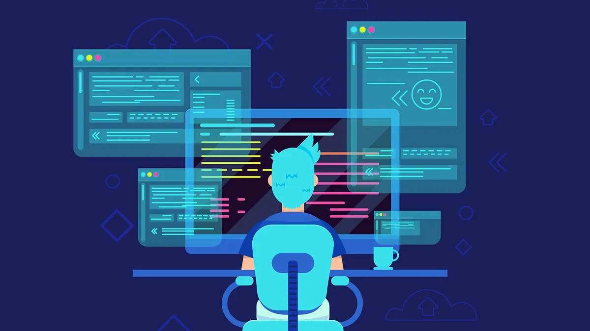 A person conducting network penetration testing, sitting at a desk with a computer screen.