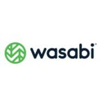 The Wasabi logo features a green circular icon with a stylized "W" and the word "wasabi" in lowercase black letters, often recognized among Triton Technologies partners.