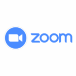 Zoom logo with a blue video camera icon on the left and the word "zoom" in lowercase blue letters on the right, set against a white background, highlighting Triton Technologies partners integration.